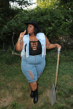 Load image into Gallery viewer, Keep Me Laced Denim Bermuda Shorts