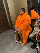 Load image into Gallery viewer, Luxe Fringe Coat Orange