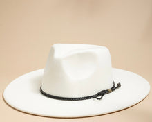 Load image into Gallery viewer, Braided Rope Detail Panama Hat
