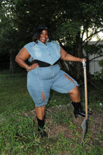 Load image into Gallery viewer, Keep Me Laced Denim Bermuda Shorts